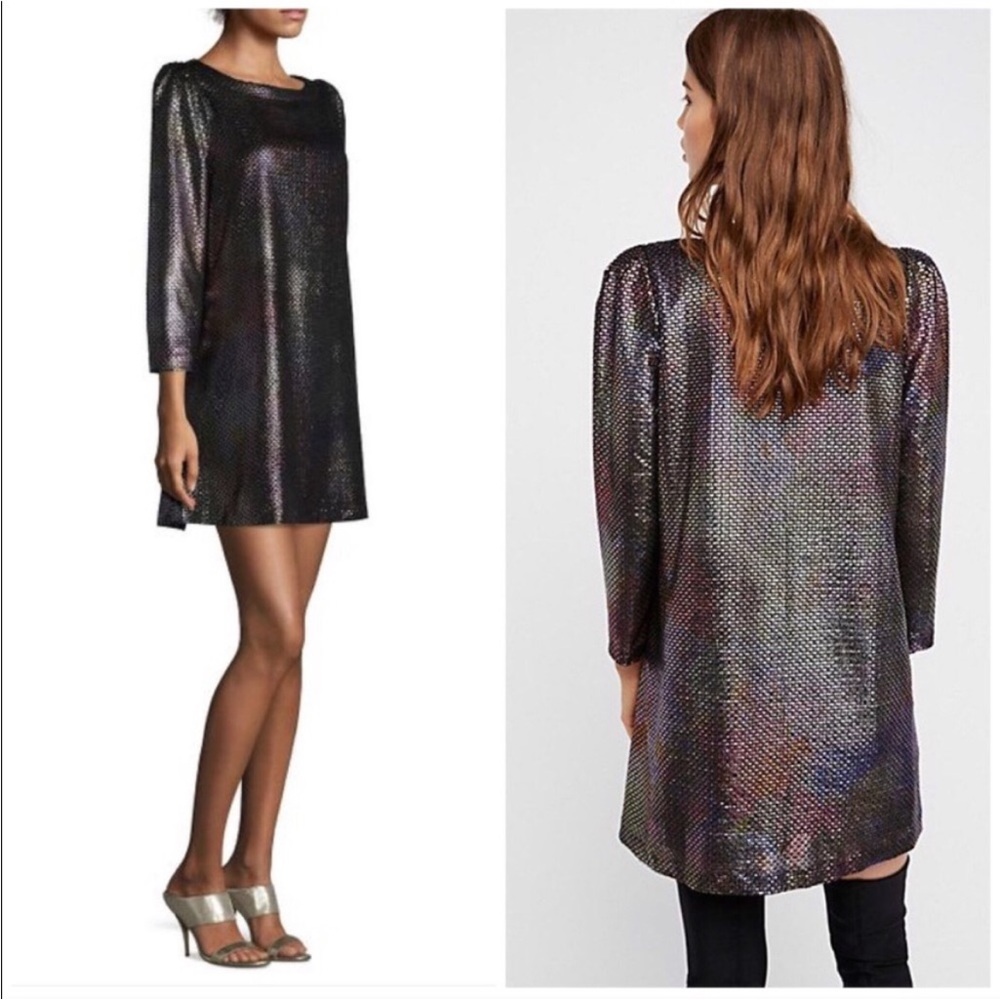 Free People Iridescent Long Sleeve Mini Dress - Picture 11 of 16